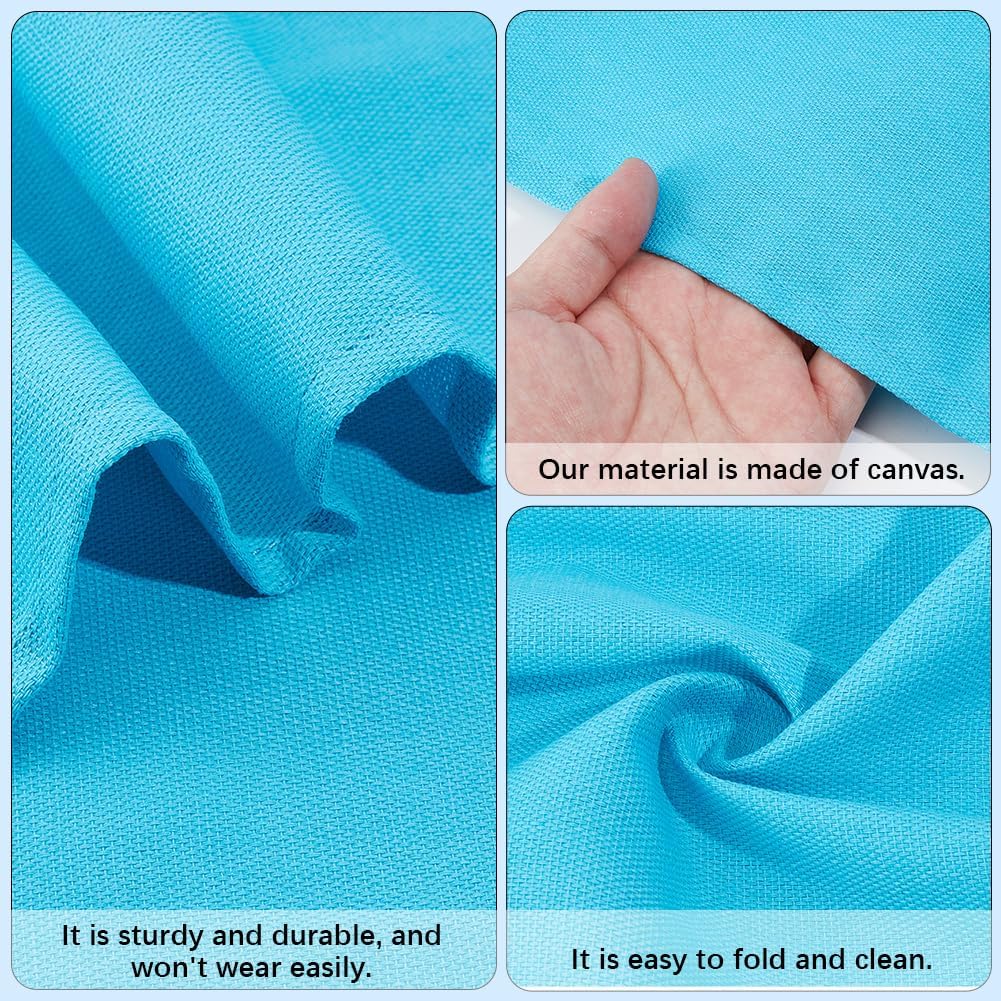 GORGECRAFT Thicker Beach Sling Chair Replacement Canvas Sea Blue Outdoor Chairs Cloth Replacements Portable 118 * 43.5cm Reclining Patio Folding Chair Fabric for Summer Sunbathing Garden Courtyard image 4