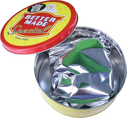 Better Made Papas fritas originales cubiertas de chocolate, edición limitada, lata coleccionable (chocolate oscuro)