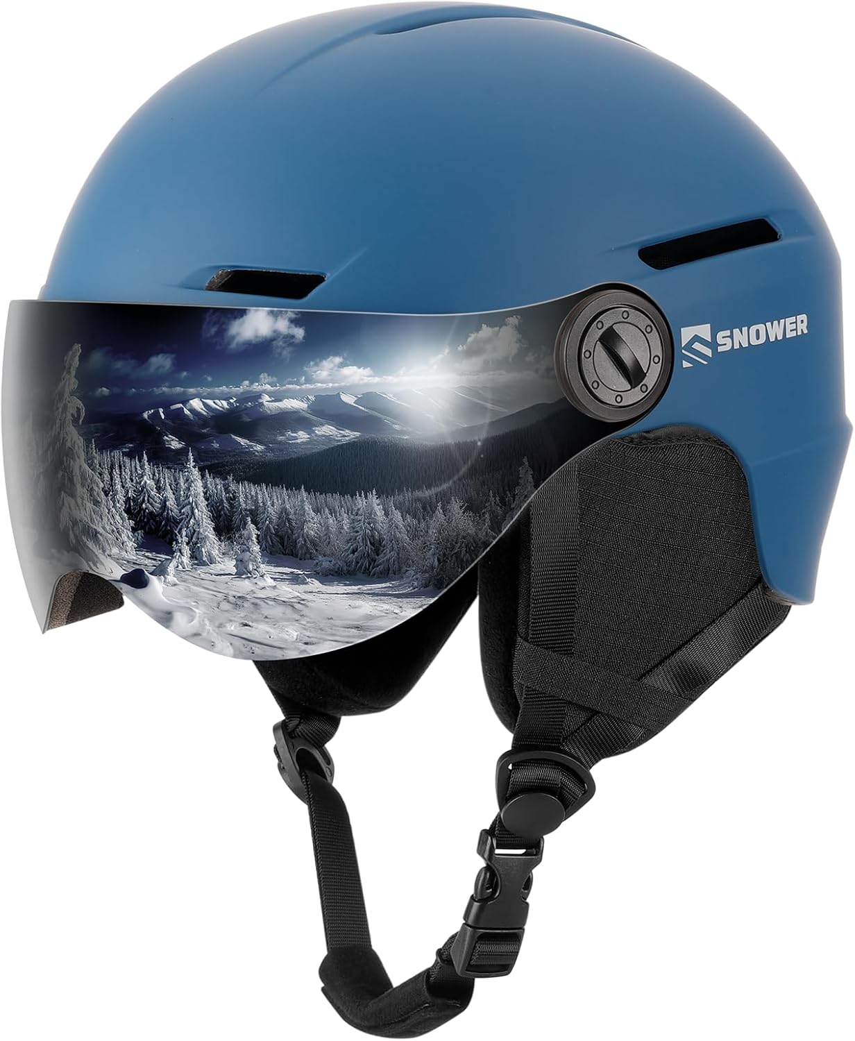 SNOWER Ski Helmet with Goggles, 2-in-1 Snowboard Helmet and Visor Goggles Combo - Adjustable Fit & Ventilation System - Snow Helmets for Men&Women