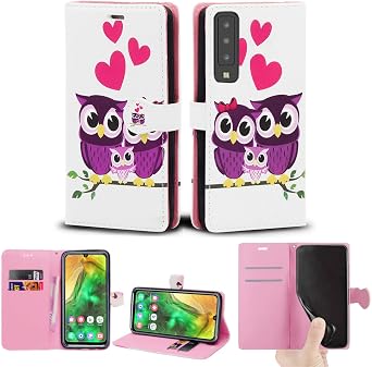 Case Compatible with Samsung Galaxy A70, PU Leather Wallet case [Stand Feature] with ID&Credit Cards Slots for Samsung Galaxy A70 Family Owl