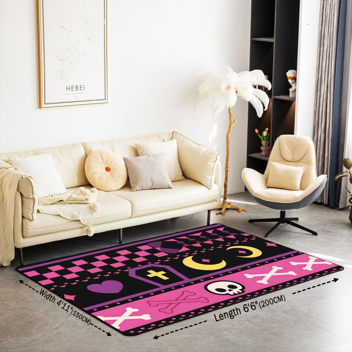 Loussiesd Dywan Happy Halloween 150 x 200 cm poliester