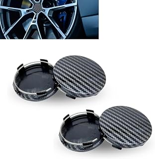 4PCS Car Wheel Center Caps, OD 60MM/2.36" ID 56MM/2.2" Wheel Hub Cover, Snap-in Wheels Center Caps, Universal Polished Surface Wheel Cover, Car Accessories for Most Vehicles (Carbon Fiber)