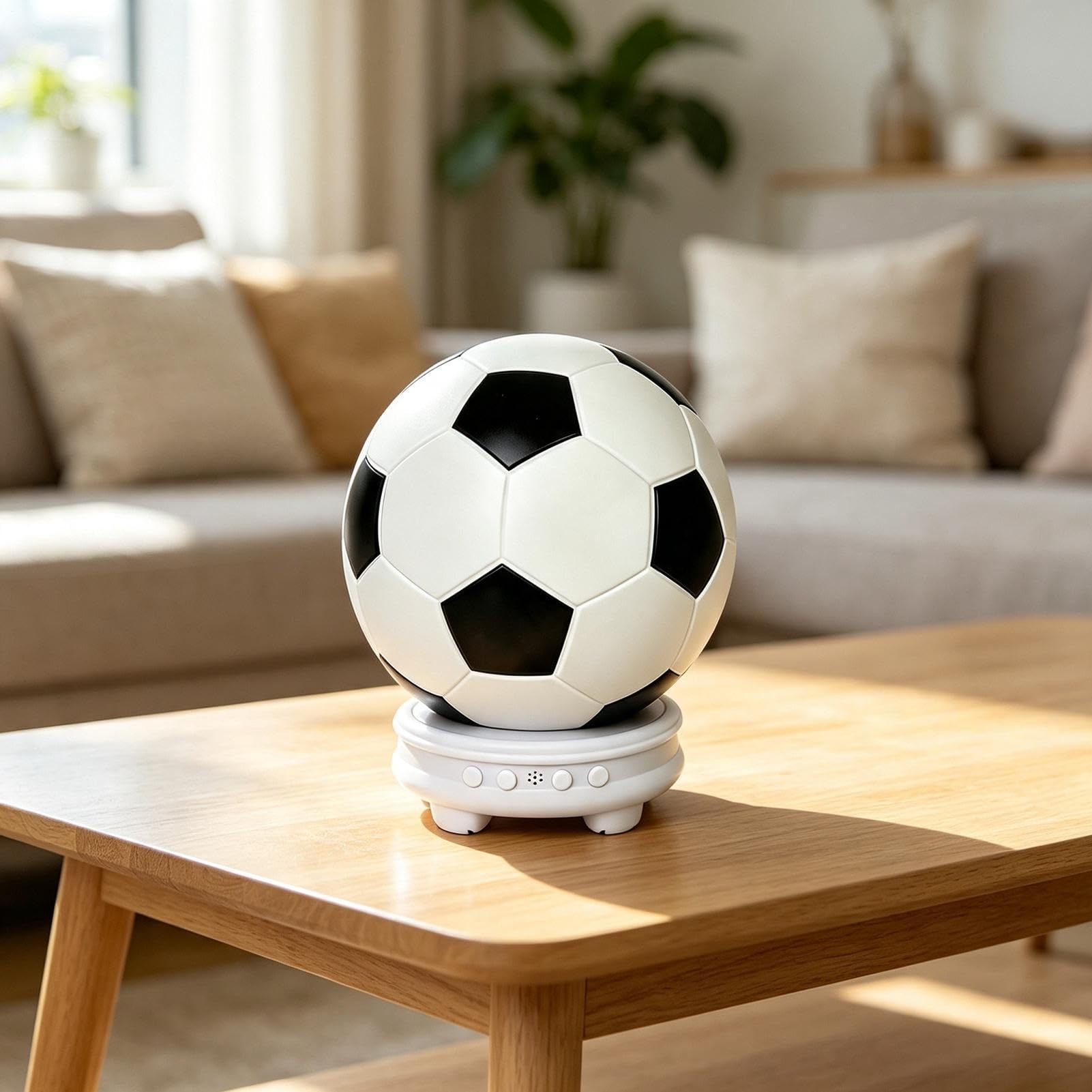 Diffusore Portatile Lampada notturna sportiva a forma di pallone da calcio | Diffusori Wireless Esterni per di calcio camera da soggiorno ufficio