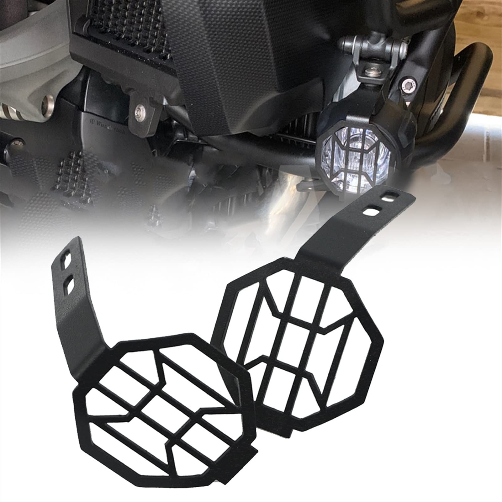 Support de lampe pour bris de phare moto antibrouillard protection grille BMW R1250GS F850GS