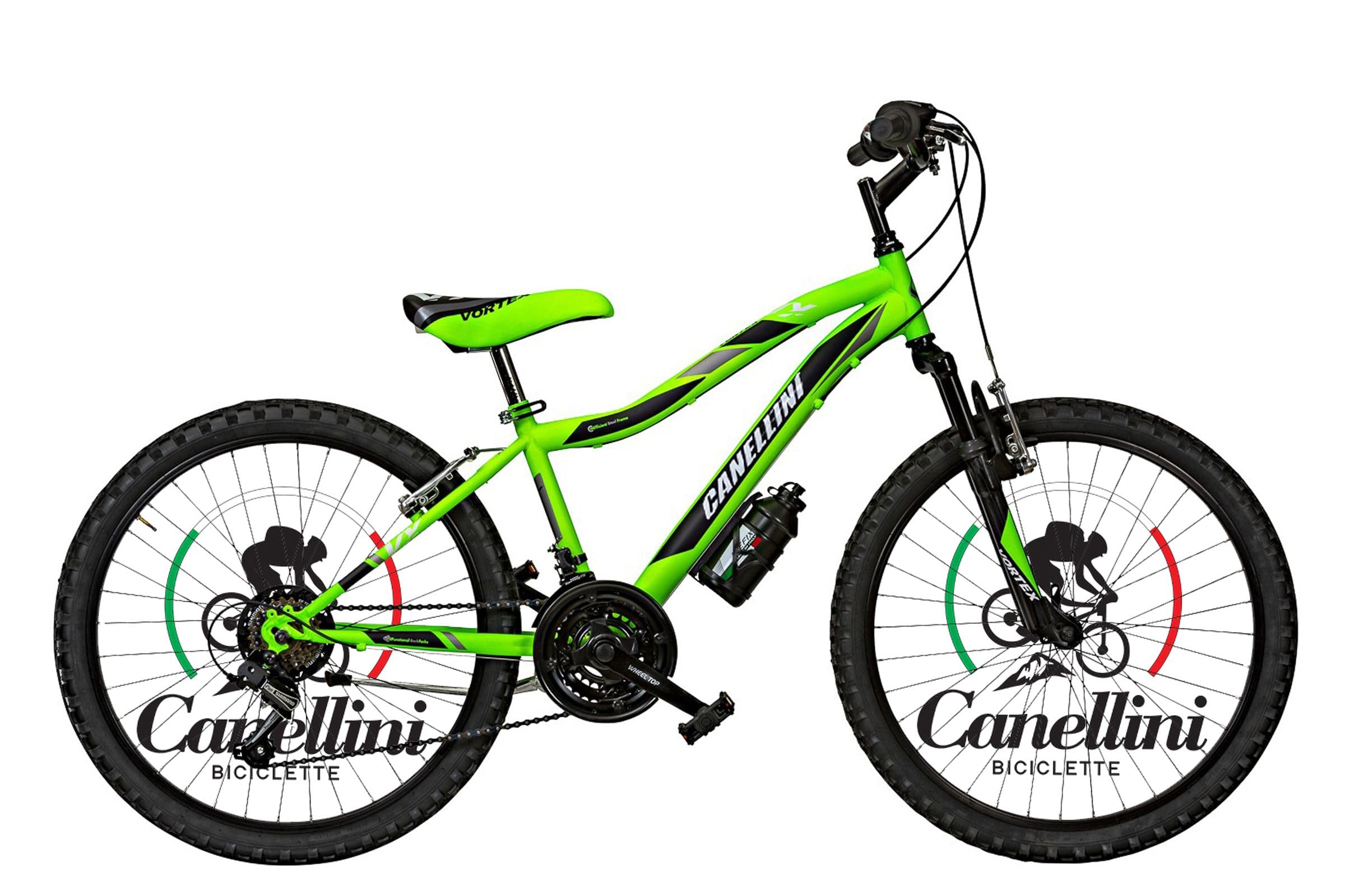 Kinderfahrrad Canellini MTB 24 Zoll (grün/schwarz) Sport & Freizeit