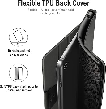 Antbox Case for iPad 9th Generation/iPad 8th/7th Generation 10.2'', Black