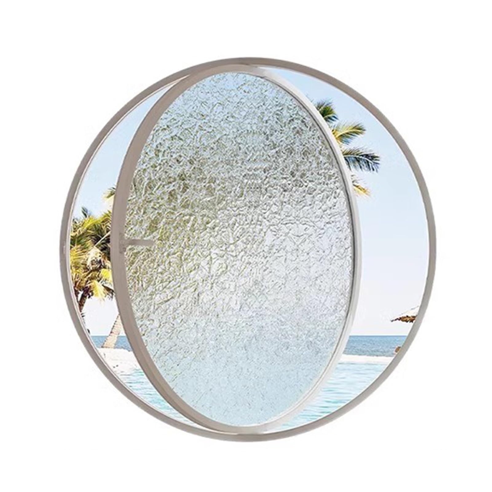 ZXFDMSWJ Fenêtre Ronde pivotante en Verre trempé, diamètre 40-100 cm, pour Salon et Salle de Bain (50 cm/19,7 Pouces)