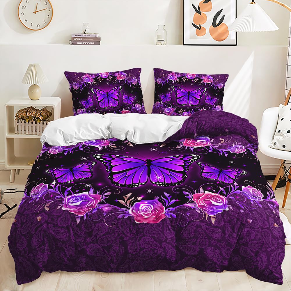 Parure de lit douce en microfibre réversible avec impression 3D esthétique