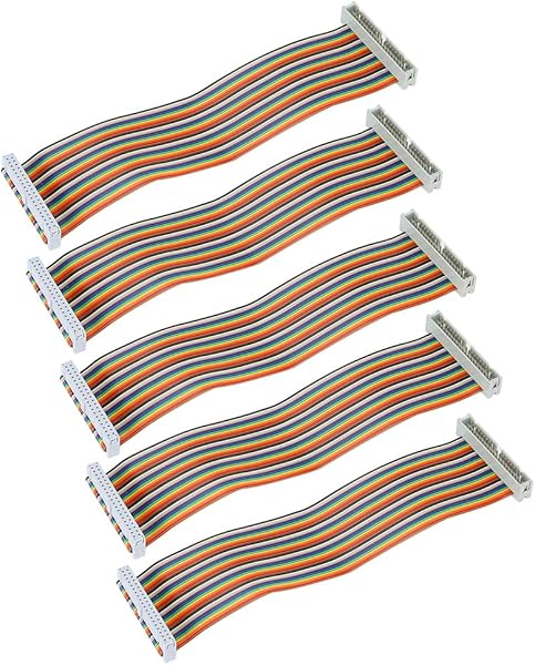 5PCS 20cm GPIO Cable para, Macho a Hembra 40pin Breadboard Jumper Wires Alambre Accesorios de computadora, para T-Board, protoboard, etc.(Colocar) - 5