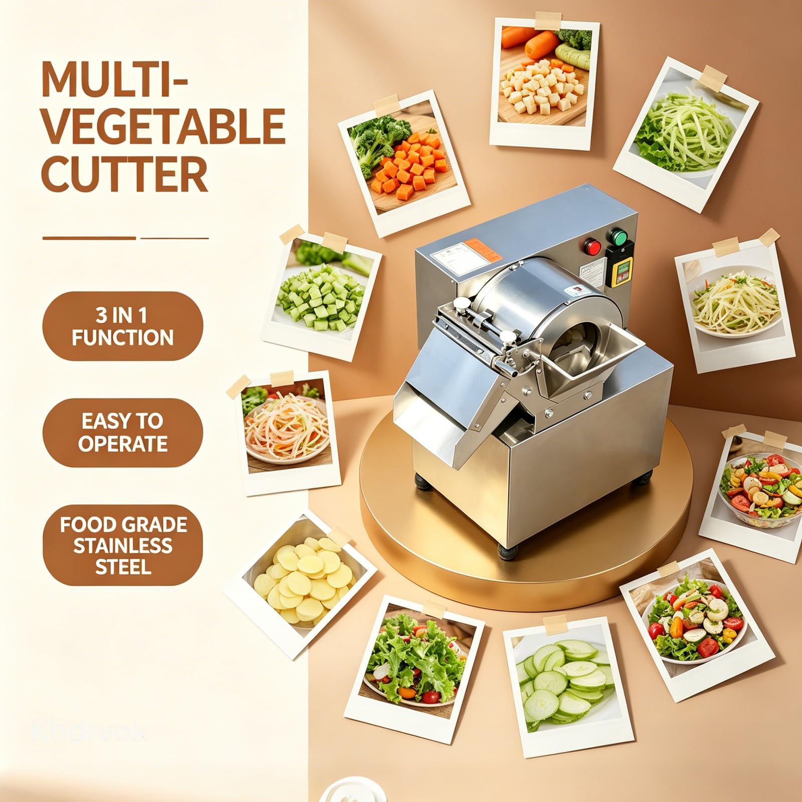 Tritaverdure elettrico, 200 W, con affettatrice, sminuzza e sminuzza.