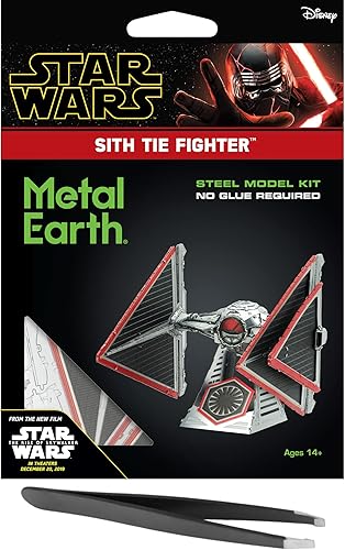 Fascinations - Kit de metal 3D de Star Wars Rise of Skywalker Sith Tie Fighter con pinzas