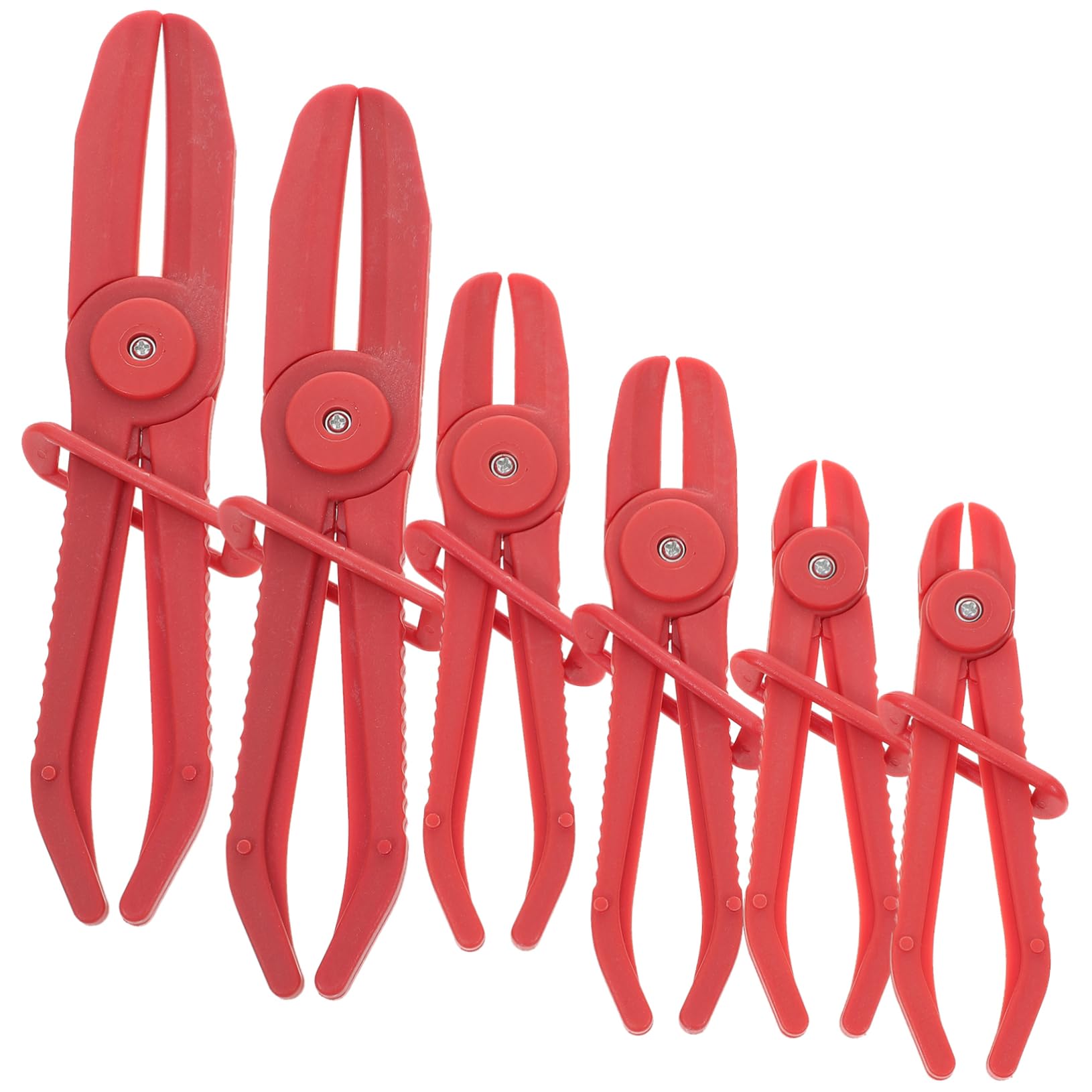 Alicates para abrazaderas de mangueras de coche con mango rojo para mantenimiento 8