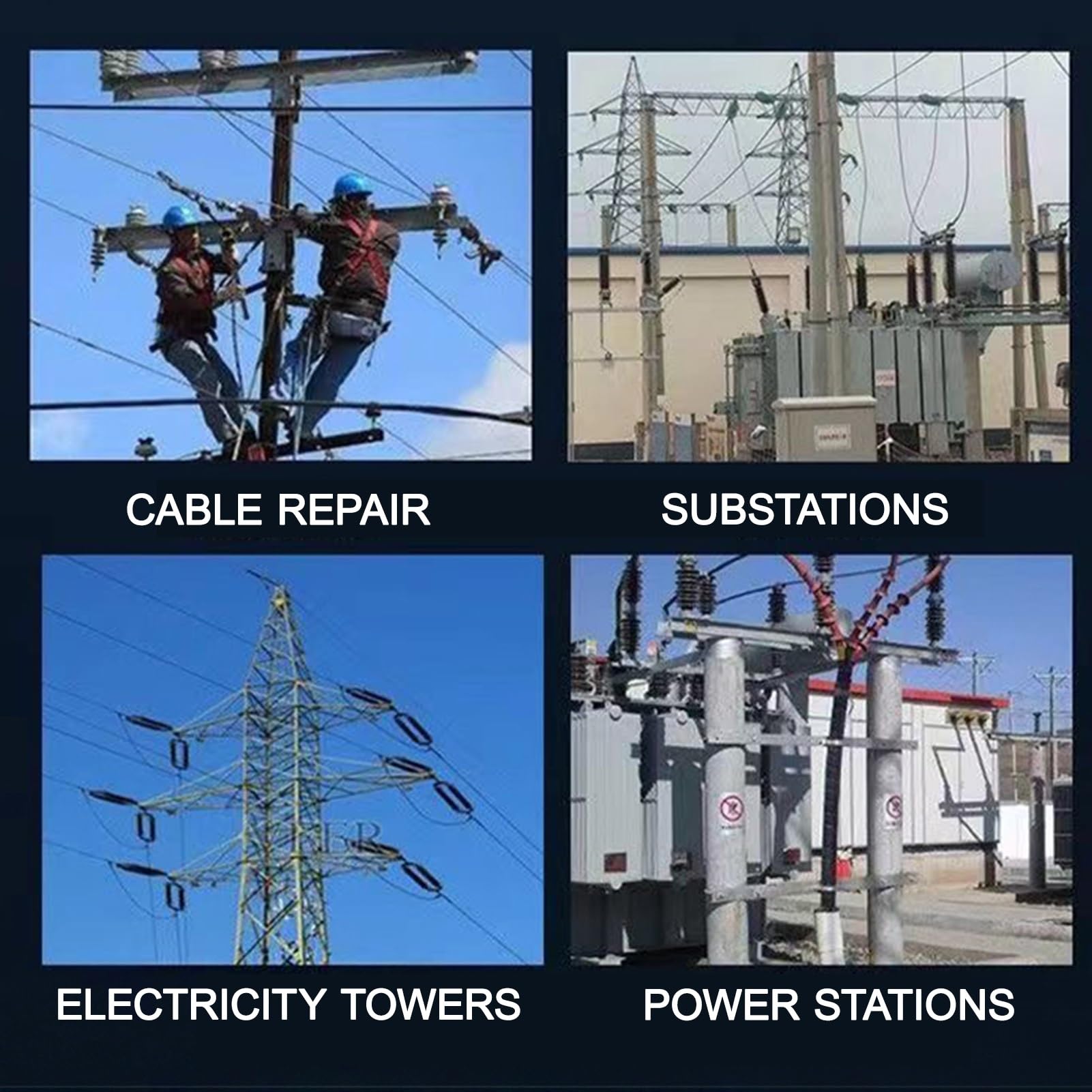 Gancho de Rescate Aislado Gancho de Rescate de Seguridad Eléctrica para Electricistas, Gancho de rescate de alto voltaje con aislamiento desmontable para fábricas y hogares(3m/9.8ft)