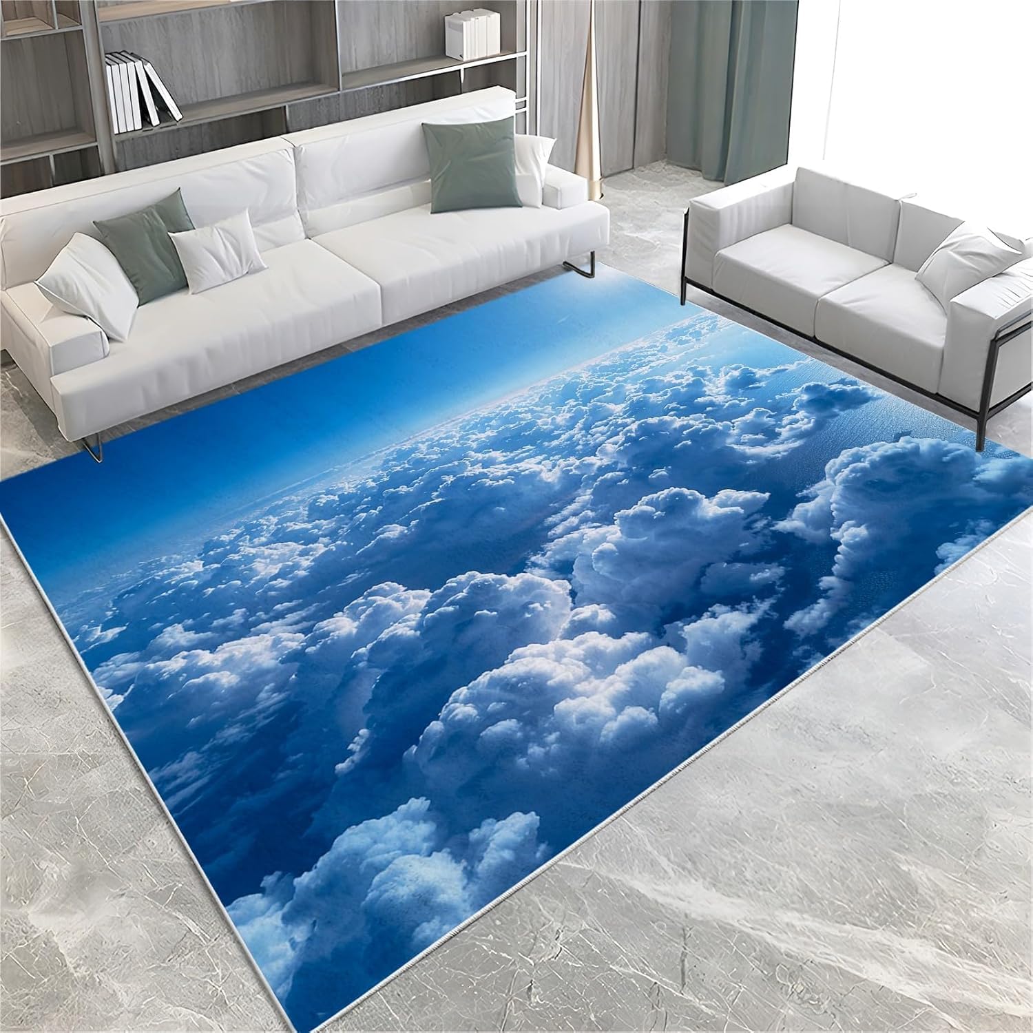 Tapis paysage de ciel 3D pour chambre ado et espace de jeu enfant