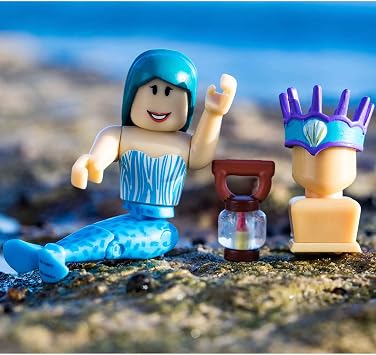Roblox Celebrity Collection - Neverland Lagoon: Crown Collector + Royal High School: Enchantress 2 Figure Bundle With 2 Limited Virtual Items