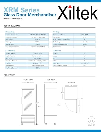 New 28 Swing Glass Door Commercial Merchandising Freezer