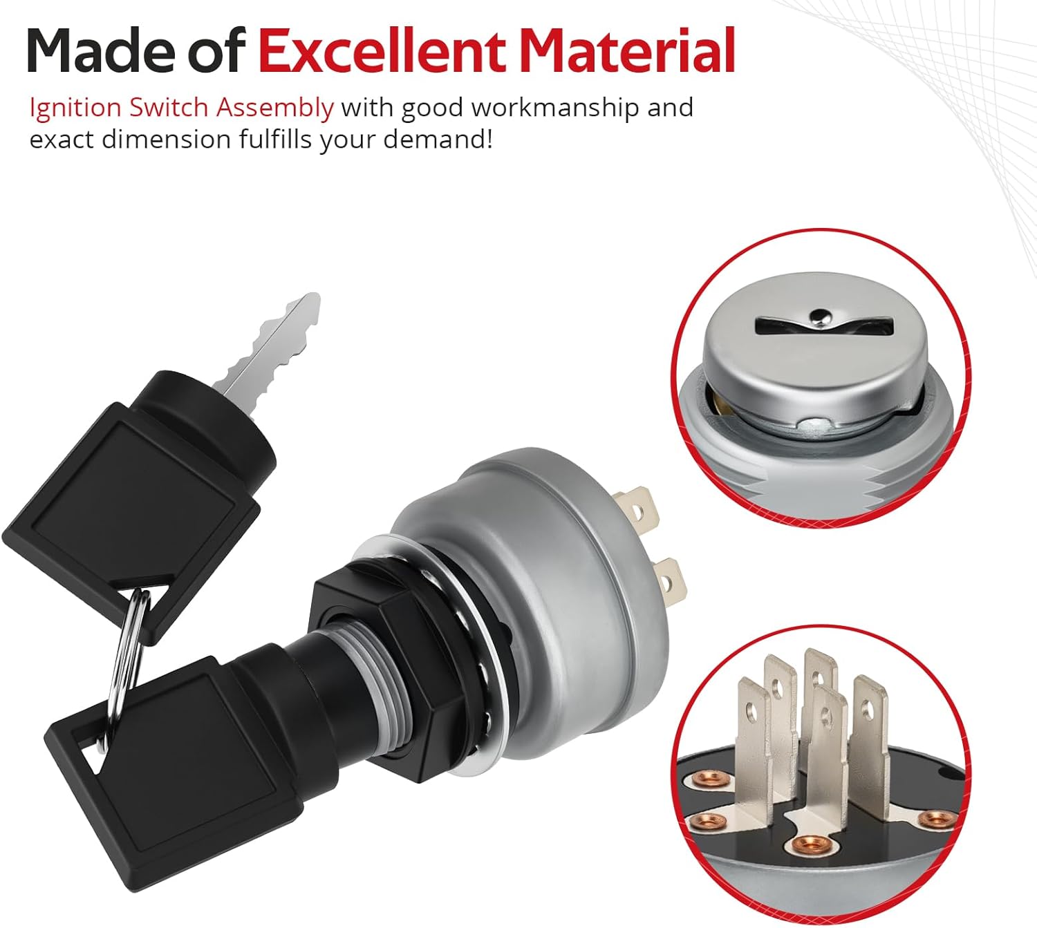 JAVIK Ignition Switch Assembly for Polaris Ranger 500 6x6 1999 O.E.M# 2410109