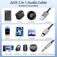 Gbformat USB-C 3.5mm Jack Aux Kábel 1.2m 2in1 Töltés és Hanglejátszás 3