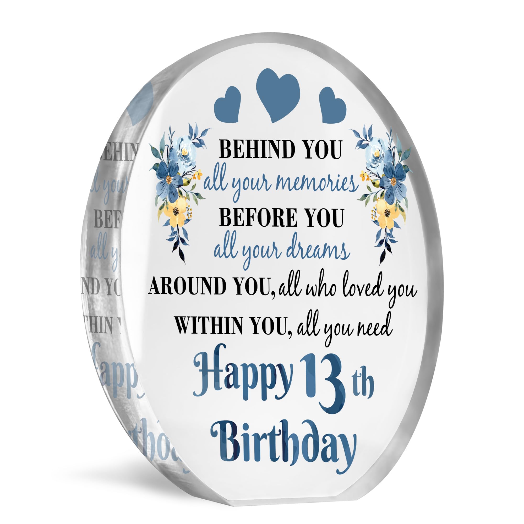 Red Ocean Novelty 13th Birthday Gifts For Son Grandson Nephew Inspirational Plaque Gift for Him Brother 13th Birthday Presents Birthday Gifts for 13th Nephew Gift Son Gift Grandson Gift