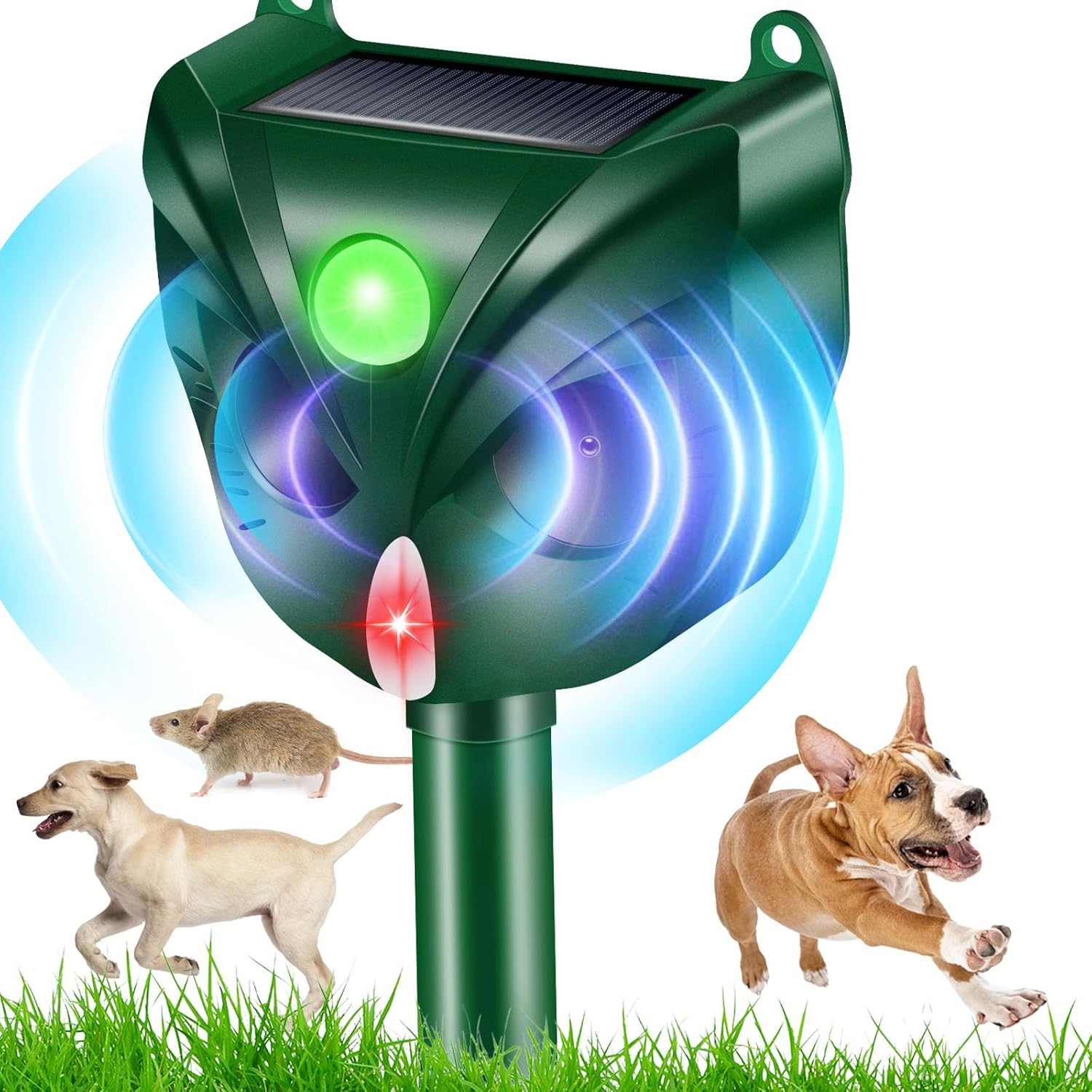 Cat Repellent Ultrasonic Cat Repellent with Motion Sensor Speaker Flash Waterproof Cat Deterrent