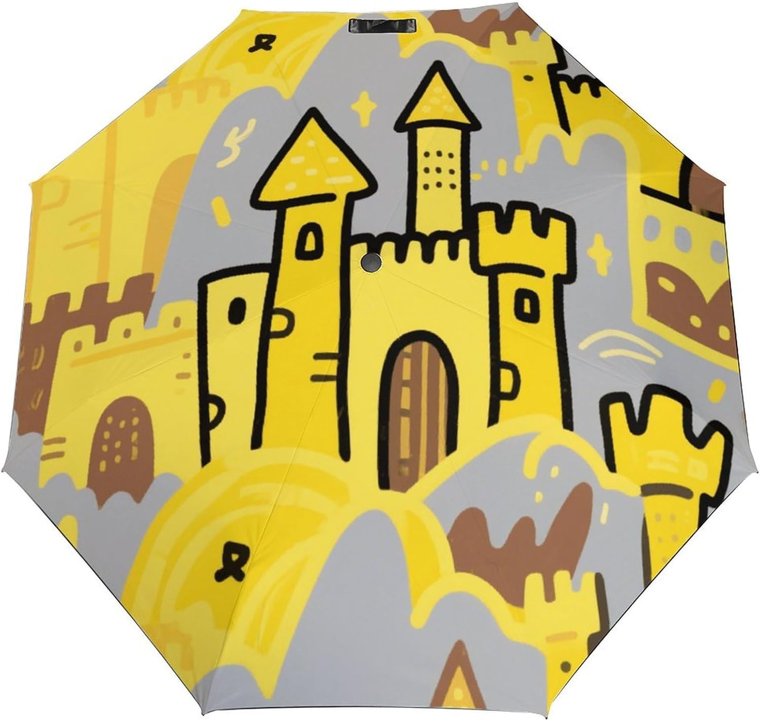 Folding Small Sun Umbrella Dream Castle Windproof Travel Umbrella Lightweight Small And Compact Suit for Pocket