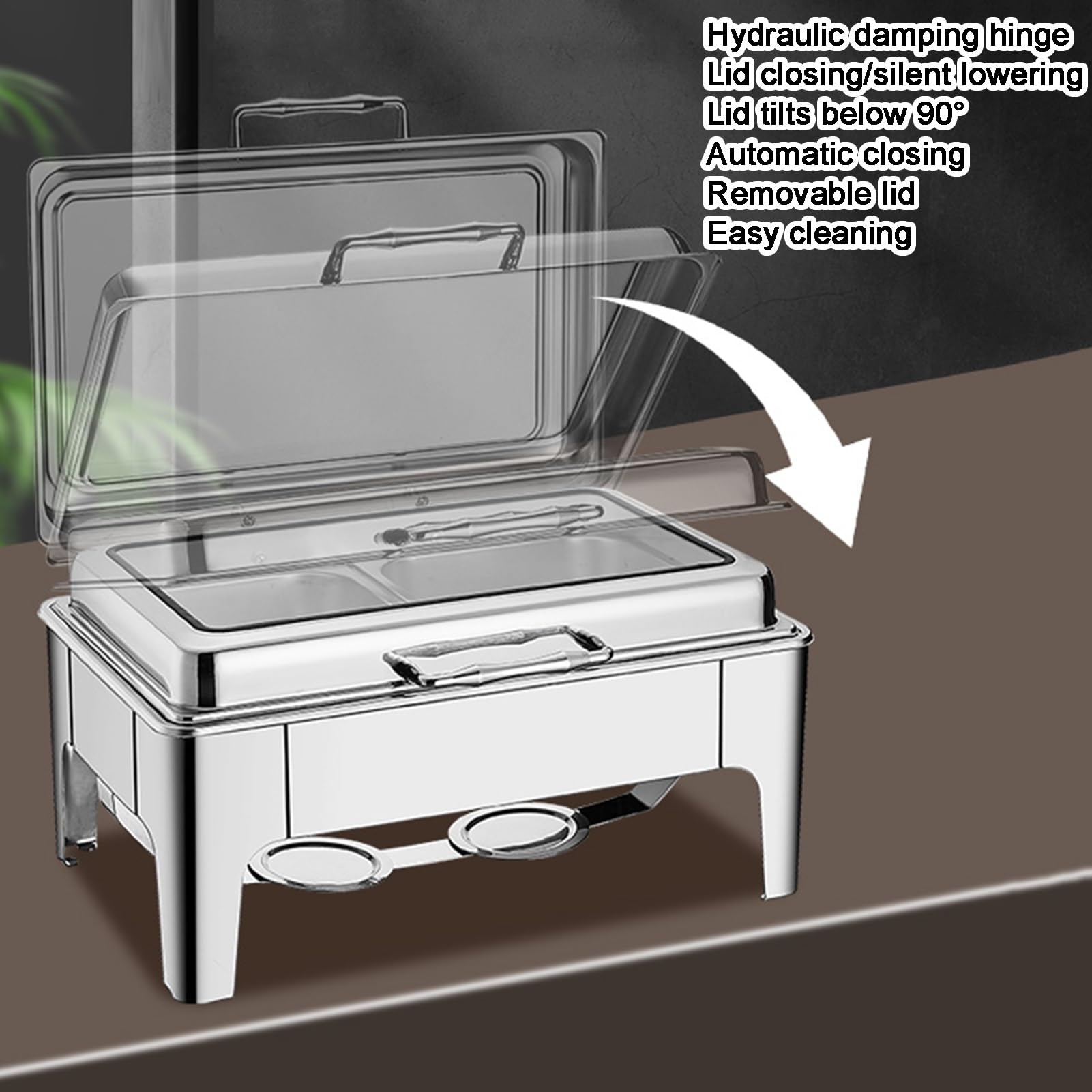 Sfregando Piatti Per Buffet, Piano Di Lavoro Cibo Servizio Display Contenitore, Condimento Distributore Vassoio, Ristorante Hotel Cibo Display Rack Padelle(B-6.5 cm/1 grid)