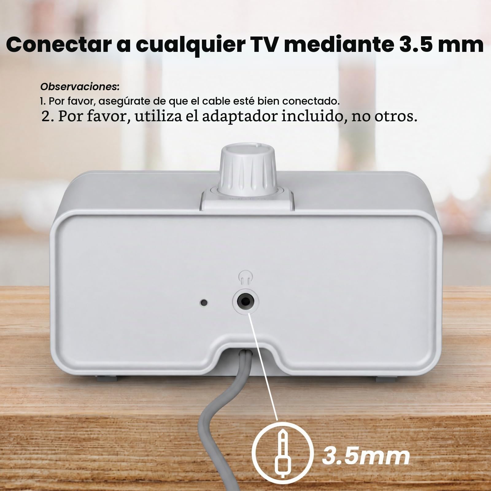 ANSTEN Altavoces para TV, Plug and Play, Altavoces TV con Cable de 5m, Sin Retraso de Audición, Altavoz de TV para Personas Mayores y con Discapacidad Auditiva | Altavoces para TV para personas mayores y con discapacidad auditiva, sin retraso de audio