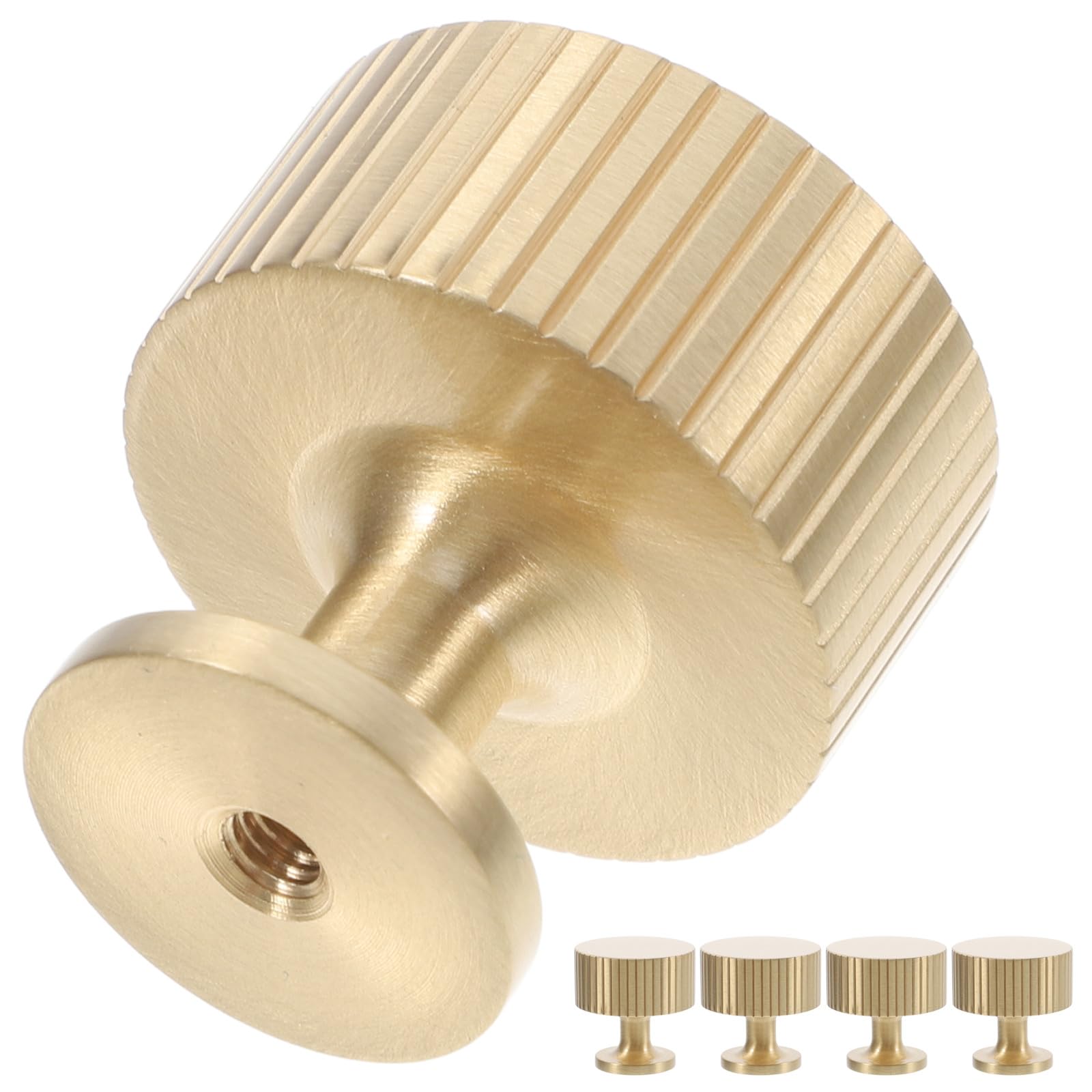 Pomelli per Mobili in Ottone 5 Pezzi Manopole Rotonde per Cassettiere e Armadi da Cucina Stile Europeo Montaggio Semplice per Porte e Mobili