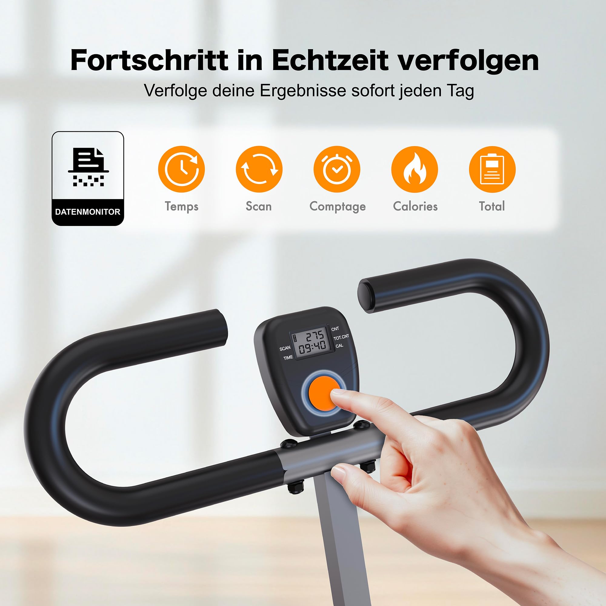 Niceday Squat Maschine für Zuhause – Bauch Beine Po Trainer klappbar & gelenkschonend – Kniebeugen Heimtrainer zum Formen & Straffen – Effektives Ganzkörpertraining – Squat Assist Row Rider