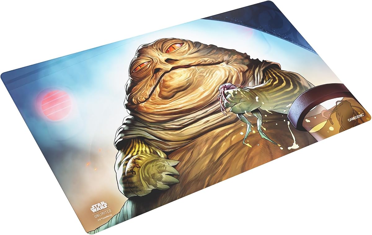 Star Wars: Unlimited Jabba the Hutt Game MAT | Gamegenic Full-Color Printed, High-Quality Playmat, Slip-Resistant 24" by 14" Rubber Mat, Compatible with TCGs & LCGs