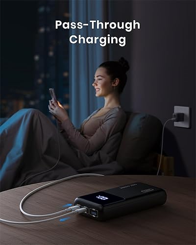 Vista 16 de INIU 100W Power Bank, Cargador Portátil de Tamaño Mini 25000mAh de Alta Capacidad para Laptop, Powerbank para Tablet con Entrada y Salida USB C