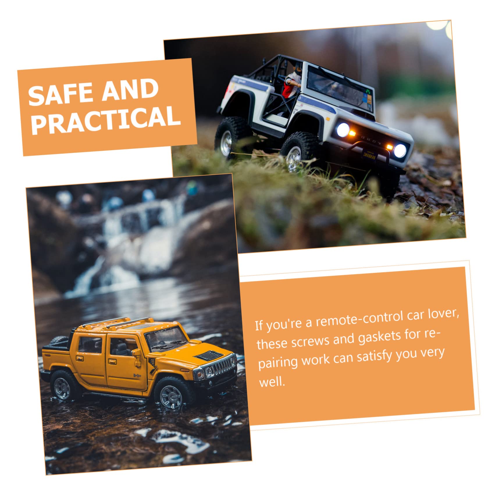 Holibanna Flat Round Head Screws Kit 180pcs Set for Remote Control Car Repair Screws Gaskets