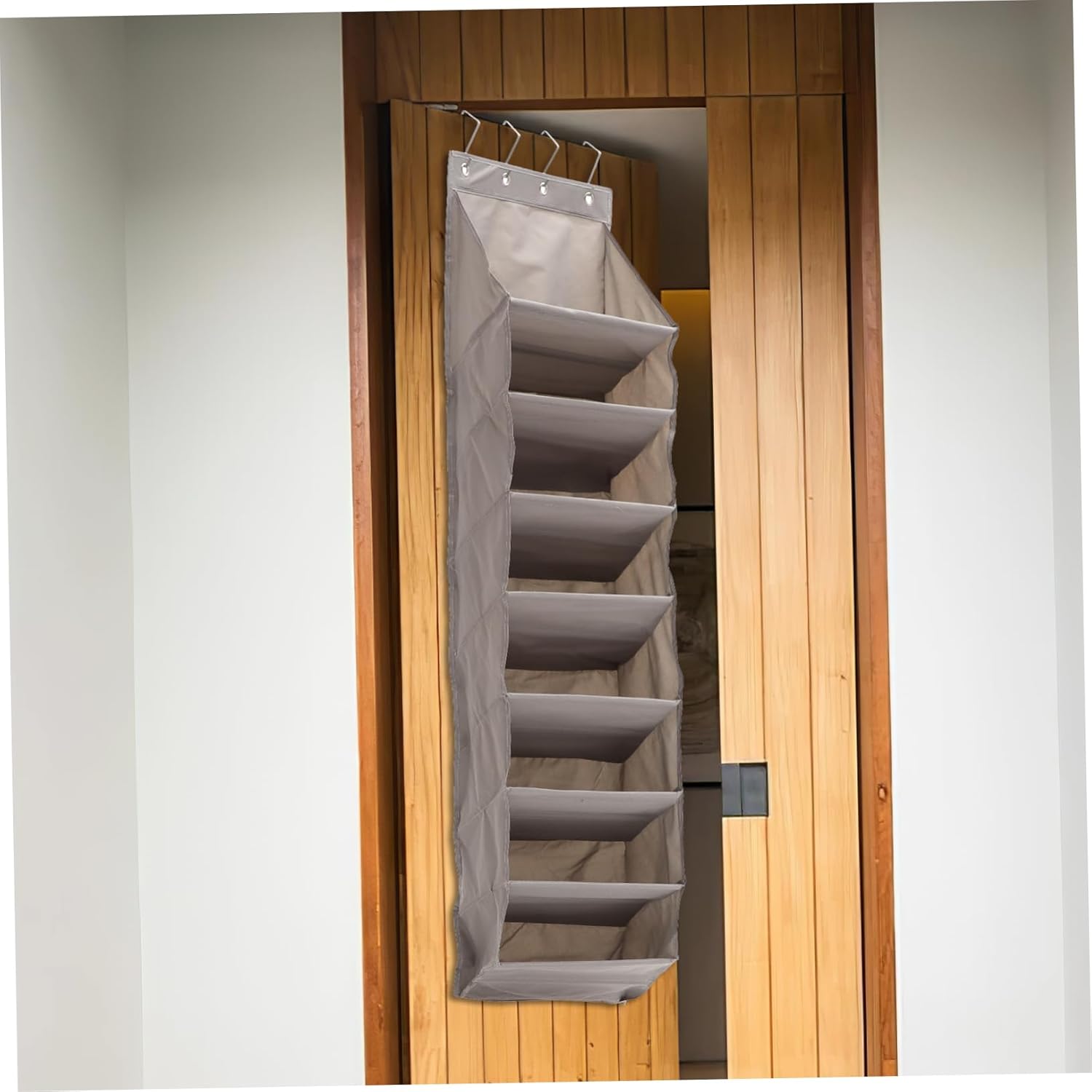 Wall Hanging Storage Bag Multi Functional Door Organizer for Shoes and Accessories Grey Easy Installation Space Saving Closet