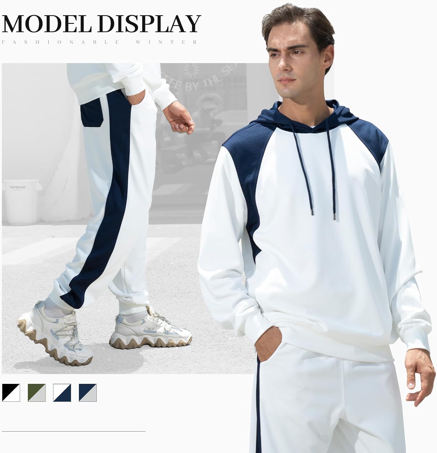 LBL Leading the Better Life Mens Track Suits Casual Pullover Sweat Suit Active Jackets and Pants 2 Piece tracksuit - Image 4