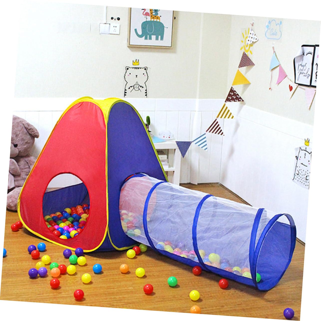 HONMEET 2Pcs Play Tent Creative Indoor Tunnel for Portable Game Tent for Boys and Fun Activity for Home Playtime