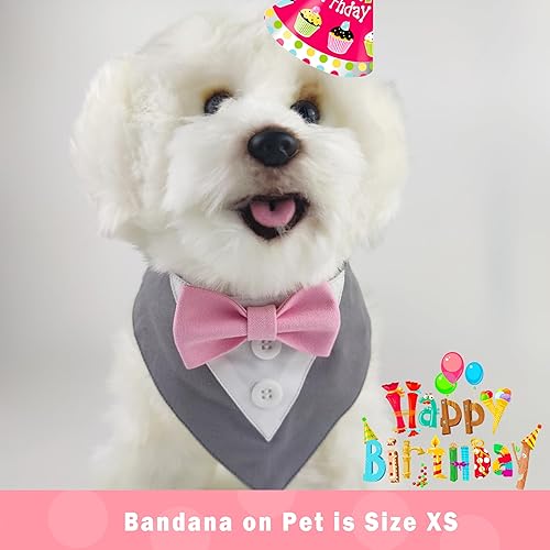 Miniatura 10 de KOOLMOX - Esmoquin para perros pequeños traje formal elegante para perro con corbatín traje de boda para perro traje de esmoquin para perro