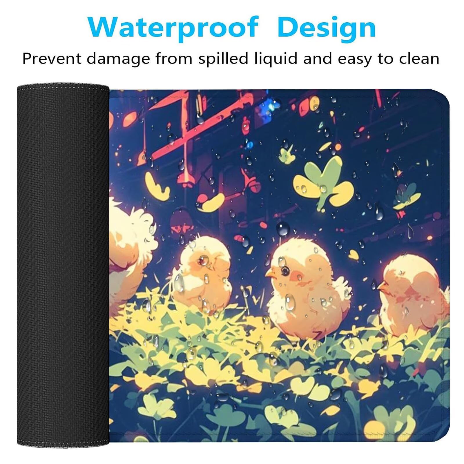 Alfombrilla Ratón Polluelo Alfombrilla Ratón Gaming XXL 1200x600x3mm Accesorios Escritorio,Antideslizante Mousepad Animal Tapete Escritorio Infantil,para Alfombrilla Pc Teclado Ratón J756