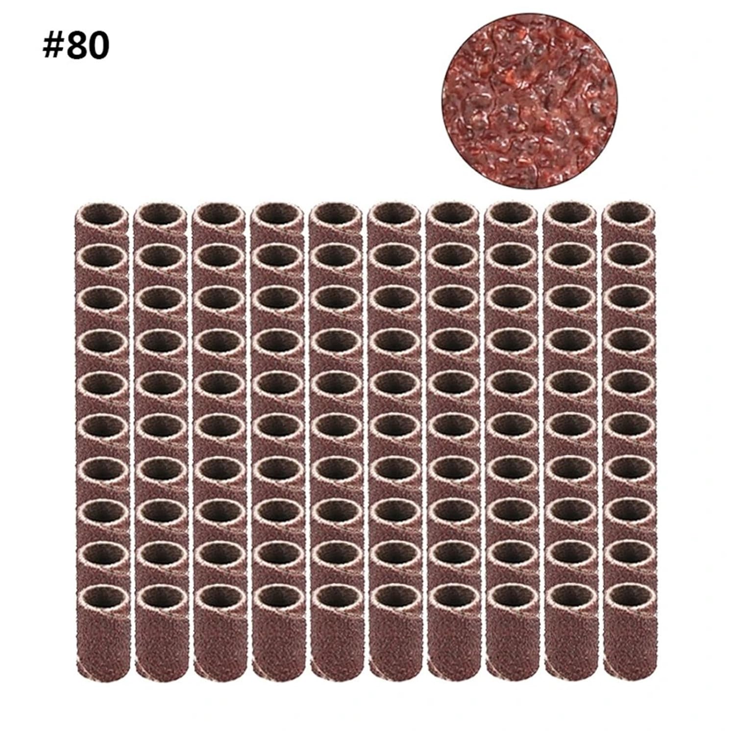 Sanding Bands for Nail Drills Grinding Discs for Abrasive Tools Drum Set(816pcs 80 Grit)