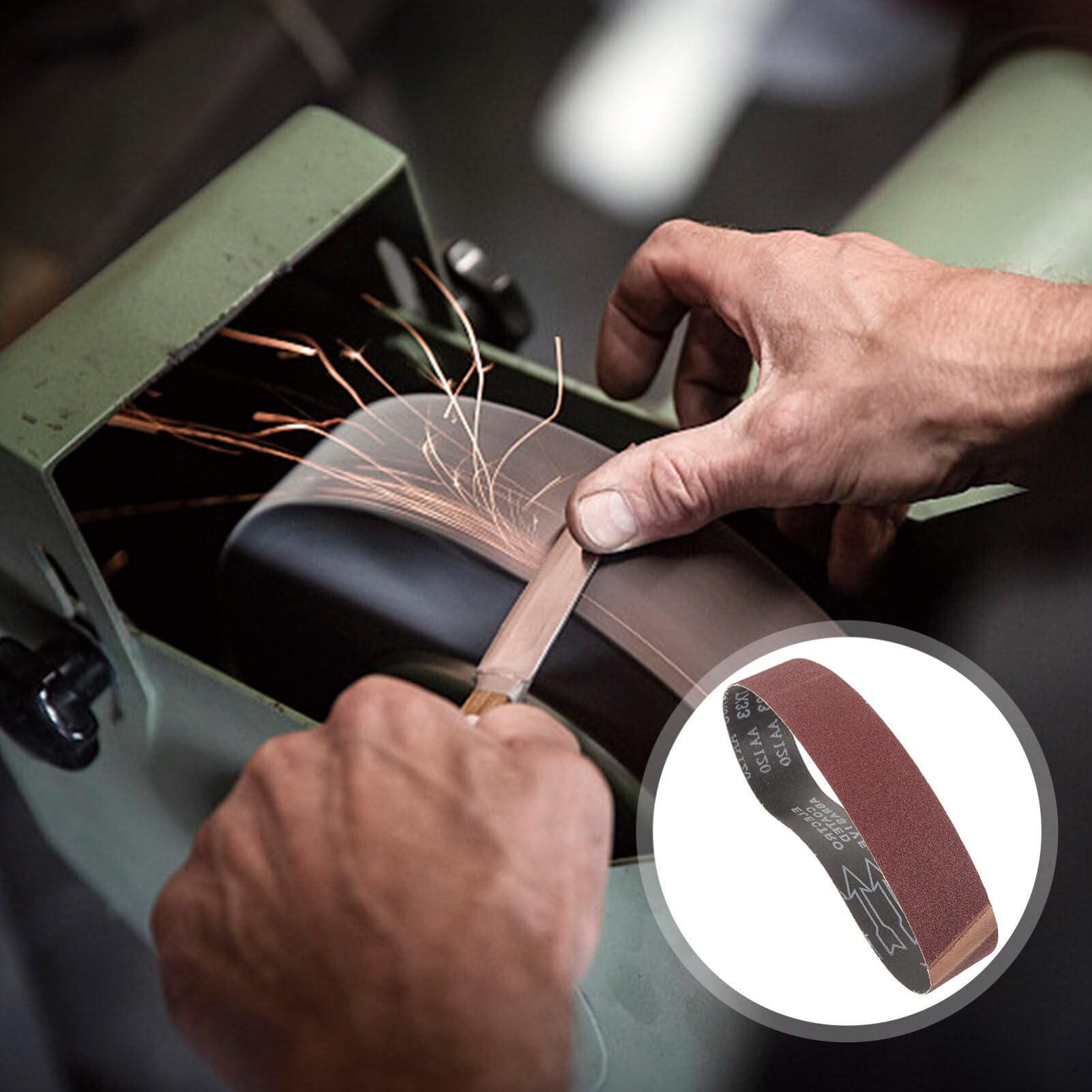 TOVINANNA Sanding Belt for Sander Small Sander Sanding Belts 80 Grit Sanding Bands for Wood Metal