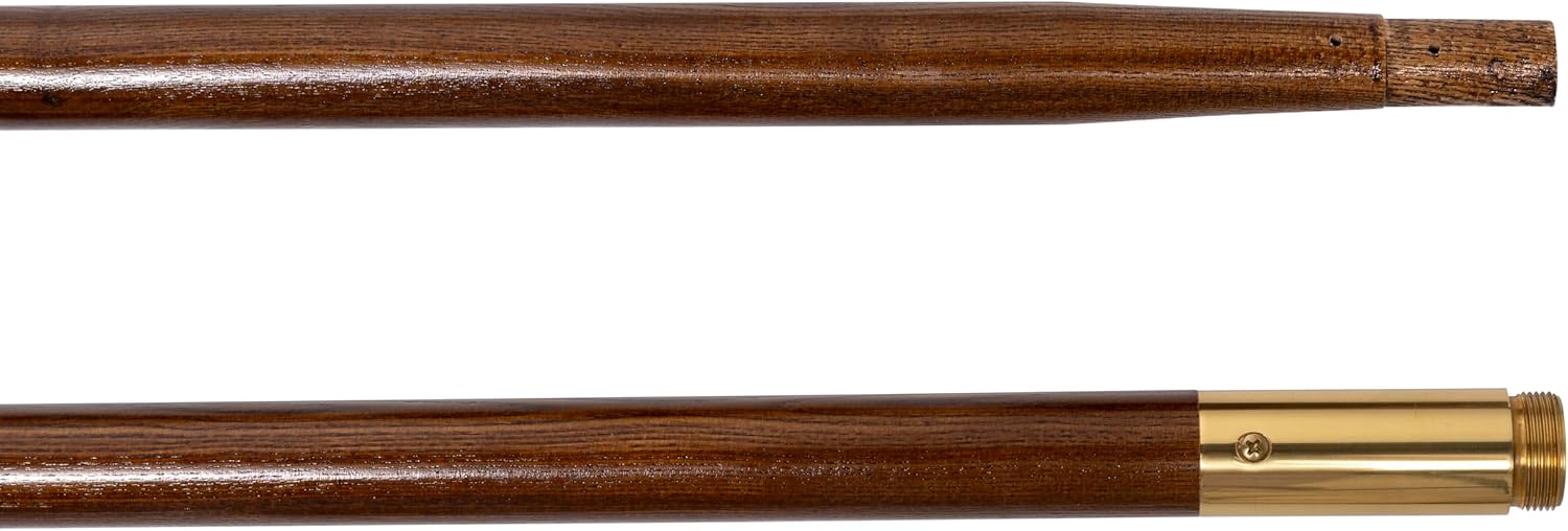 FRF FLAG Indoor Flagpole 8 FT, Wood Flagpole Dark Brown, Oak Flag Pole, Fits Indoor Flag Sets and Display Sets