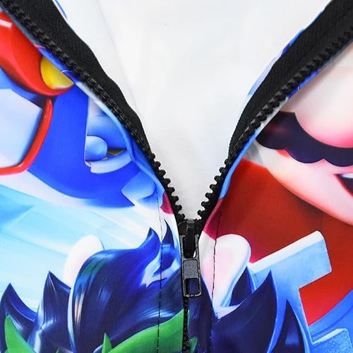 Miniatura 7 de Oman nylon Sudadera con capucha para niños y niñas, súper linda sudadera con cremallera frontal, sudadera con capucha de dibujos animados para 4 a