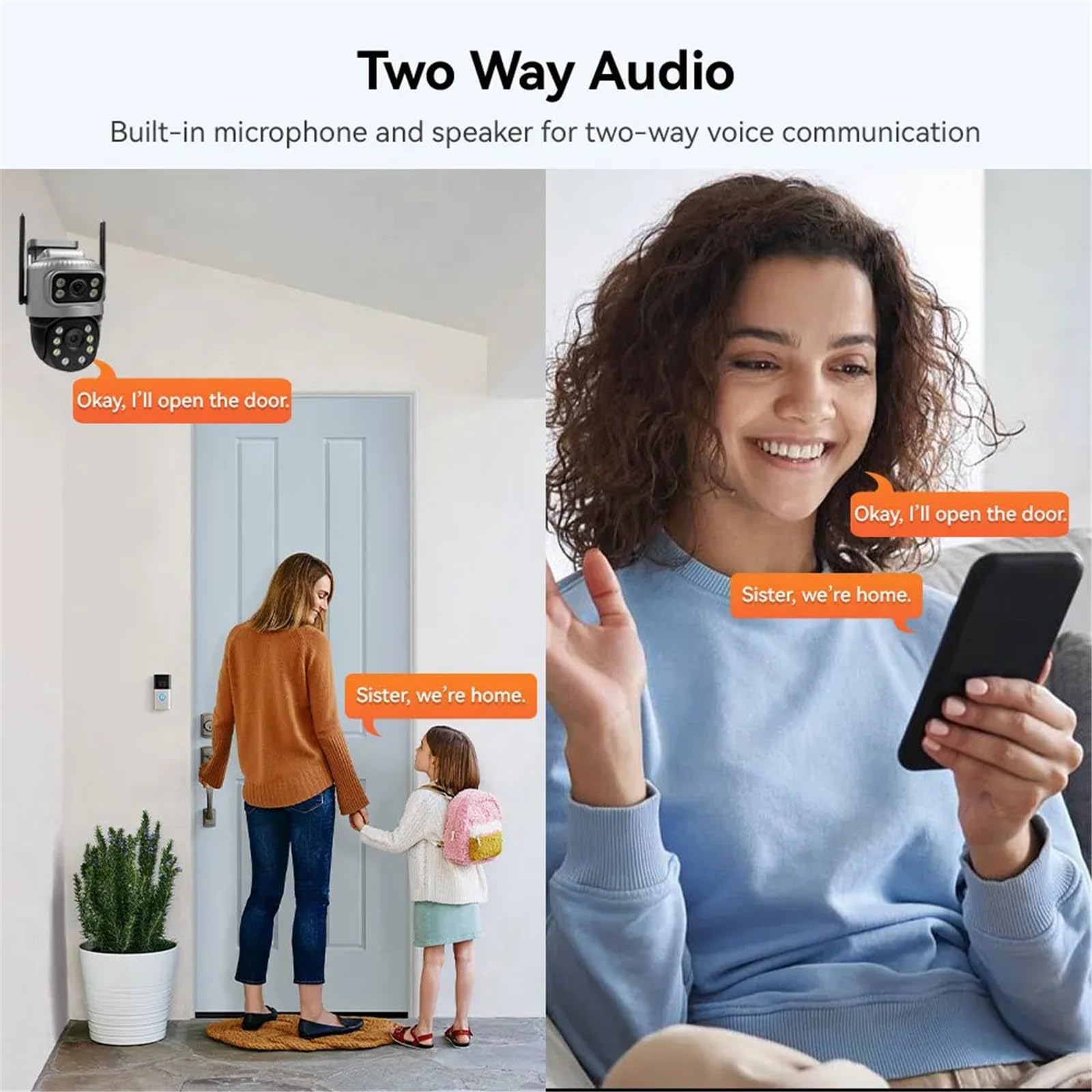 Kamera IP 4G z podwójnym obiektywem, 4 MP, 4K, wodoodporna, do monitoringu zewnętrznego, inteligentny dom, noktowizor, ochrona CCTV na magazyn handlowy(WIFI Cam 64G Card)