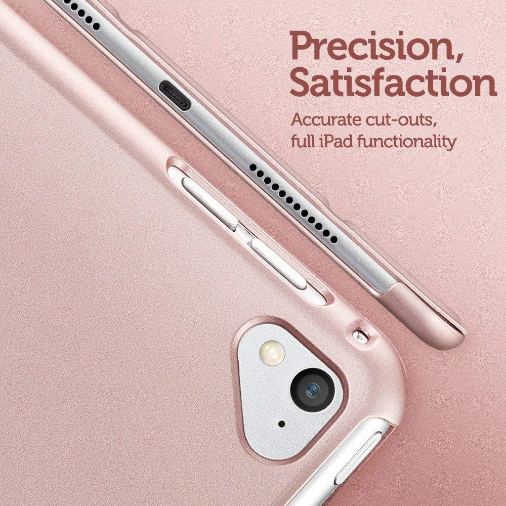 ESR Yippee Premium Trifold Case for iPad Pro 9.7, Slim Fit Smart Case with Rubberized Back Cover Auto Wake Sleep Function for Apple iPad Pro 9.7 inch 2016 Release (Rose Gold)