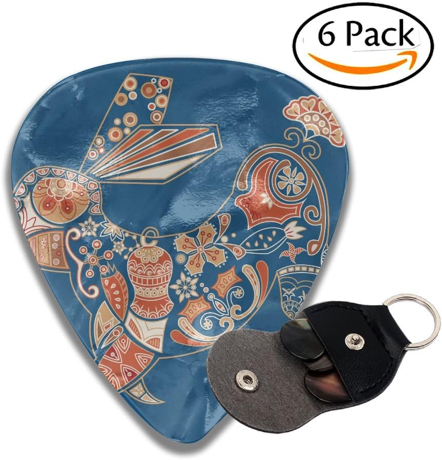Rabbit 351 Shape Classic Guitar Picks Cool Design Best Celluloid Guitar Picks For Your Electric, Acoustic, Or Bass Guitar
