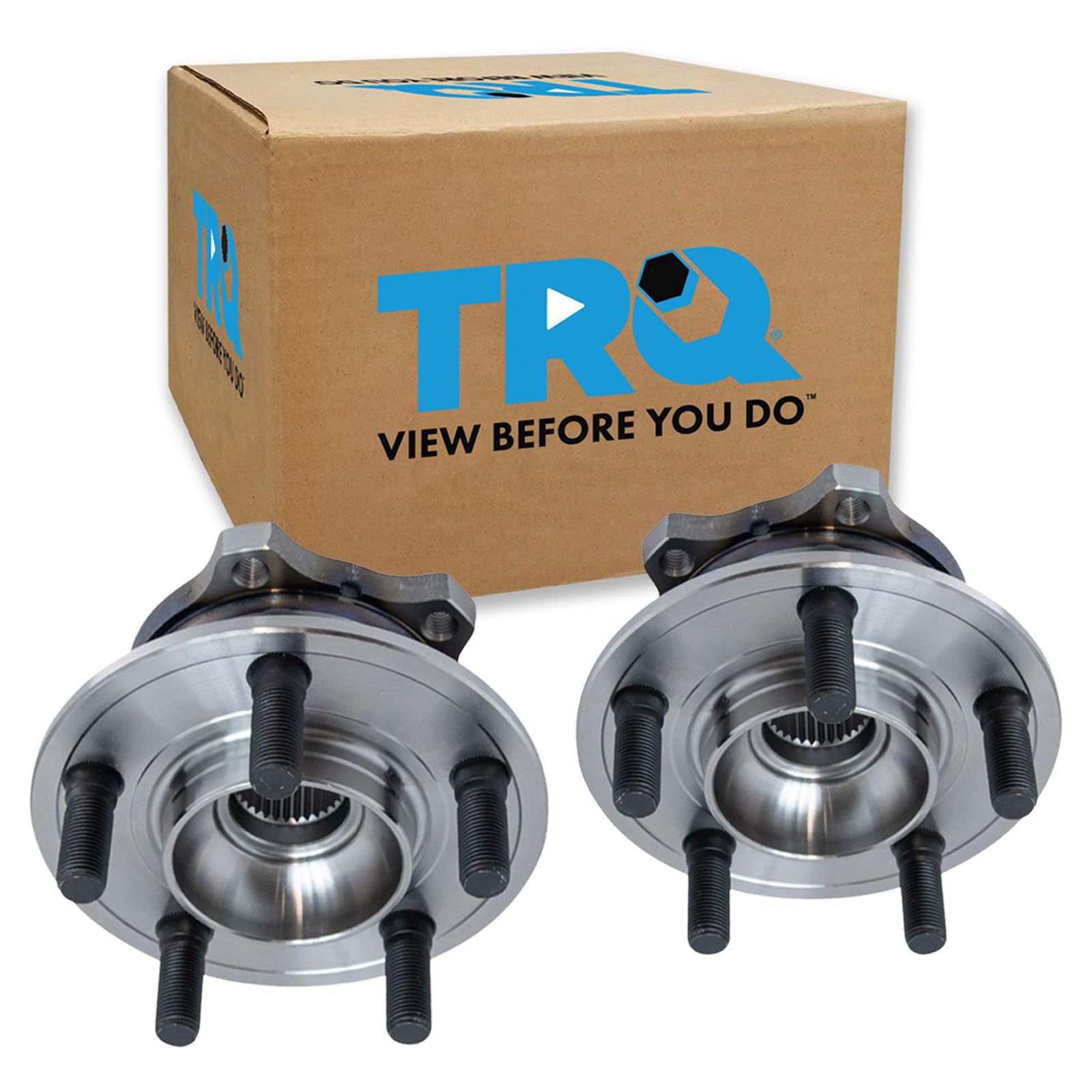 TRQ Rear Driver and Passenger Side Wheel Bearing and Hub Assembly Set 2