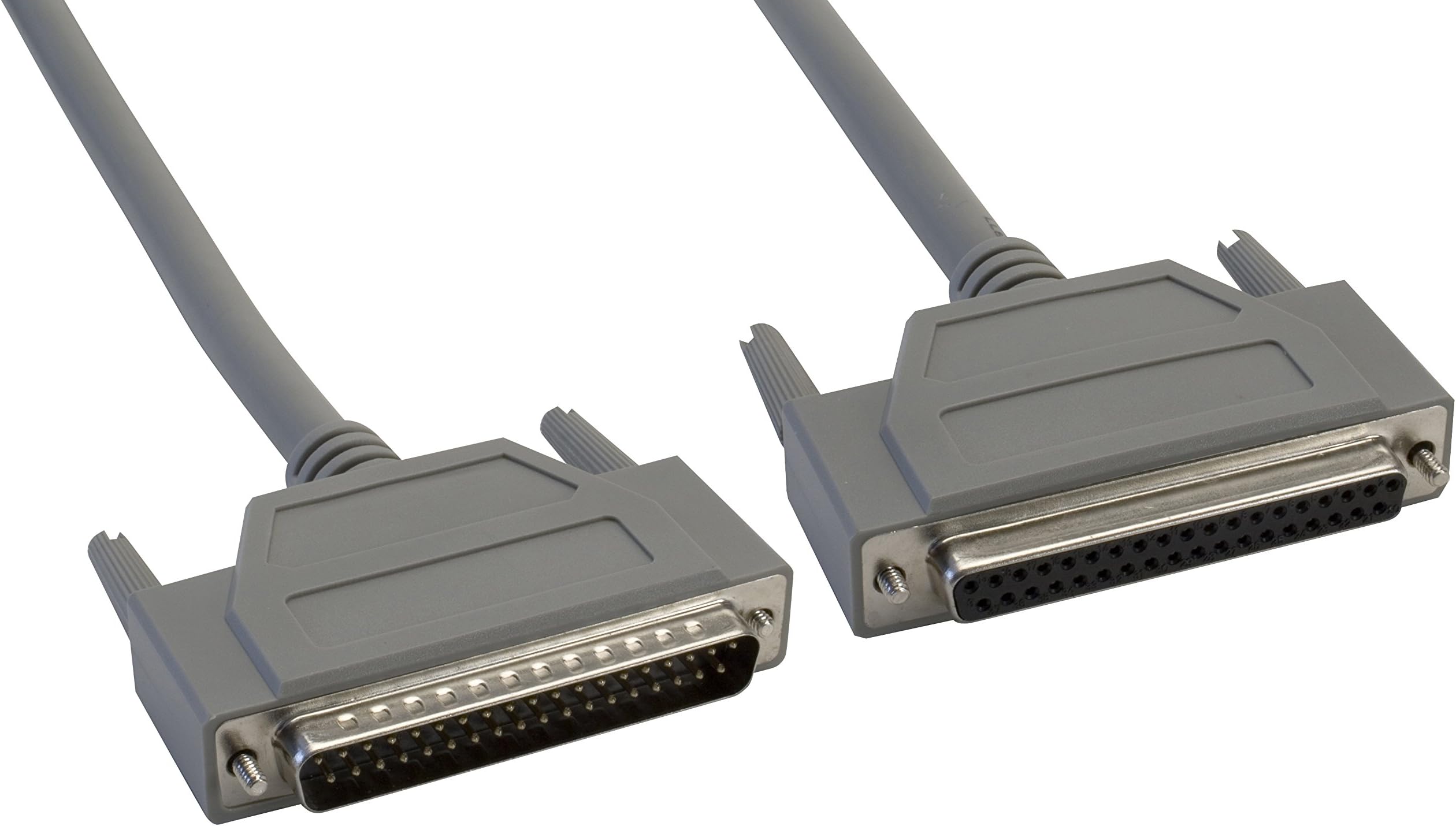 Amphenol CS-DSSMDB37MF-002.5 37-Pin DB37 D-Sub Cable, Shielded, Male/Female, 2.5', Gray
