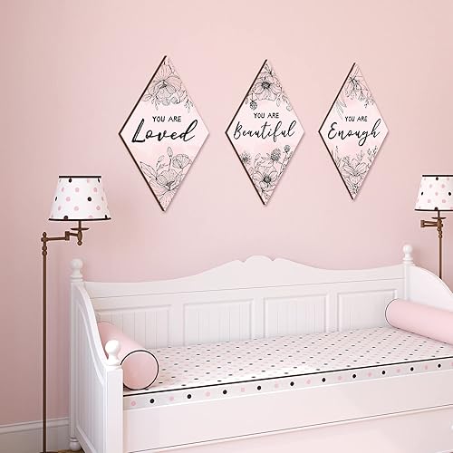 Miniatura 7 de 3 piezas de decoración de pared de madera para dormitorio, flores rústicas, arte de pared con citas de baño, decoración de pared de madera para