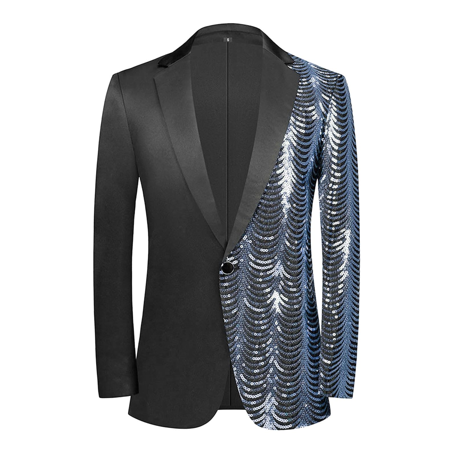 Giacca Vestito Paillettes Brillanti Uomini Casual Slim Fit Giacca Risvolto Elegante Blazer Costume Di Spettacolo Di Scena Giacca Fit Costume per Matrimonio Partito Banchetto Danza Carnevale Costume
