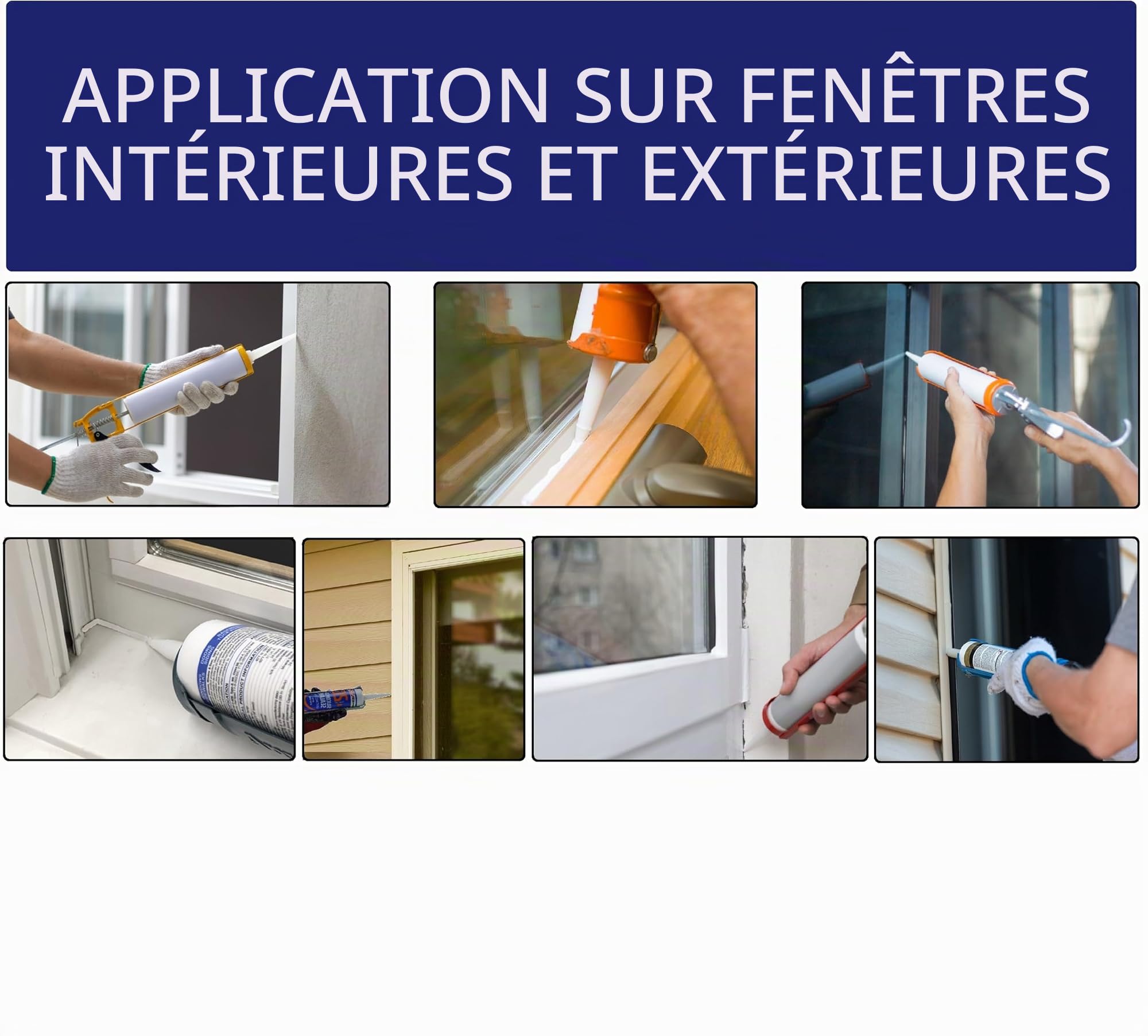 Mastic D’étanchéité Acrylique Noir Peignable, Joint Acrylique Noir Exterieur, Intérieur 500g x3 SANS SOLVANT Mastic pour Cadre de Fenêtre, Silicone Acrylic Pour Reboucher Fissure, Interstice