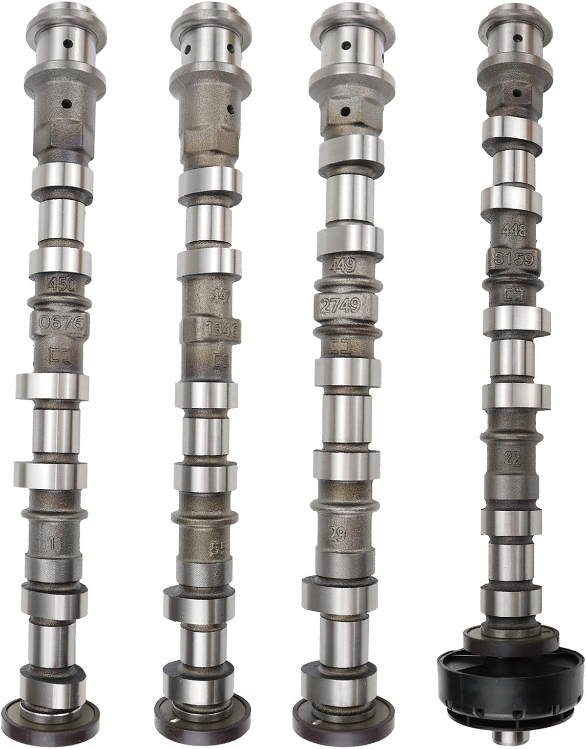 Engine Camshaft Set for Dodge RAM 1500/Avenger/Challenger/Charger/Durango, for Chrysler 200/300/Voyager, for Jeep Wrangler/Grand Cherokee, 3.6L V6 5184377AG 5184378AG 5184379AG 5184380AG